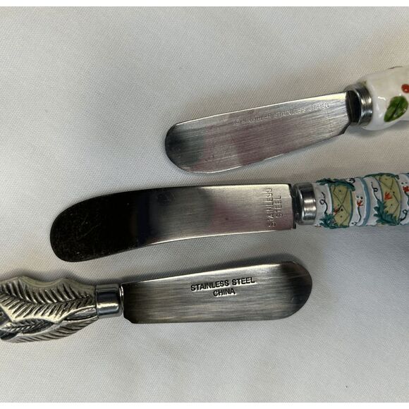 Christmas/Holiday Spreaders Lot, Trees, Other, Ceramic, Stainless Steel - Picture 2 of 7